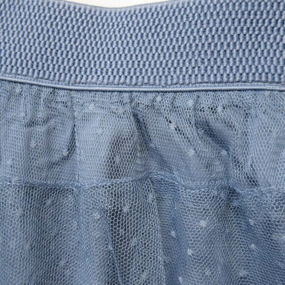 NWT by Anthropologie Tiered Tulle Midi in Sky Blue Layered Skirt S - Picture 6 of 7